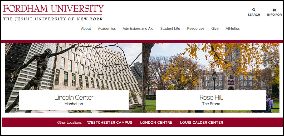 Fordham Unveils New Website