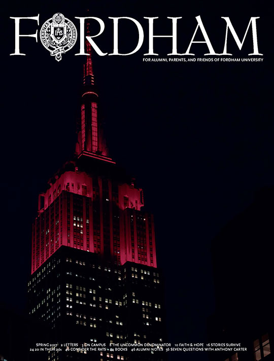 Cover of Fordham Magazine Spring 2017