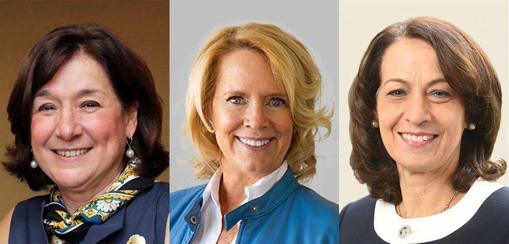 The three speakers of Fordham's inaugural Women's Philanthropy Summit