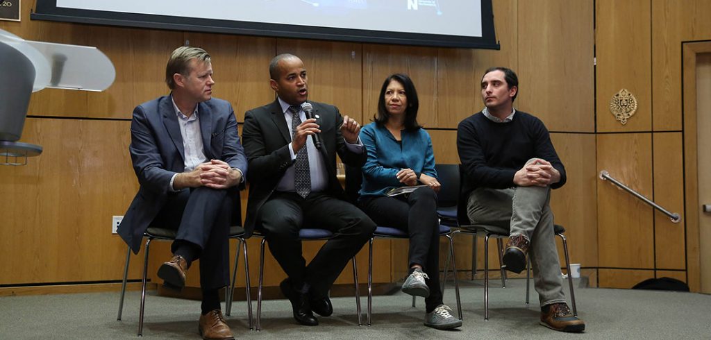Michael Casey, Dante Disparte, Grace Torrellas Andrew Kruczkiewicz, discuss the ways that blockchain might help humanitarian organizations do more with existing funding.