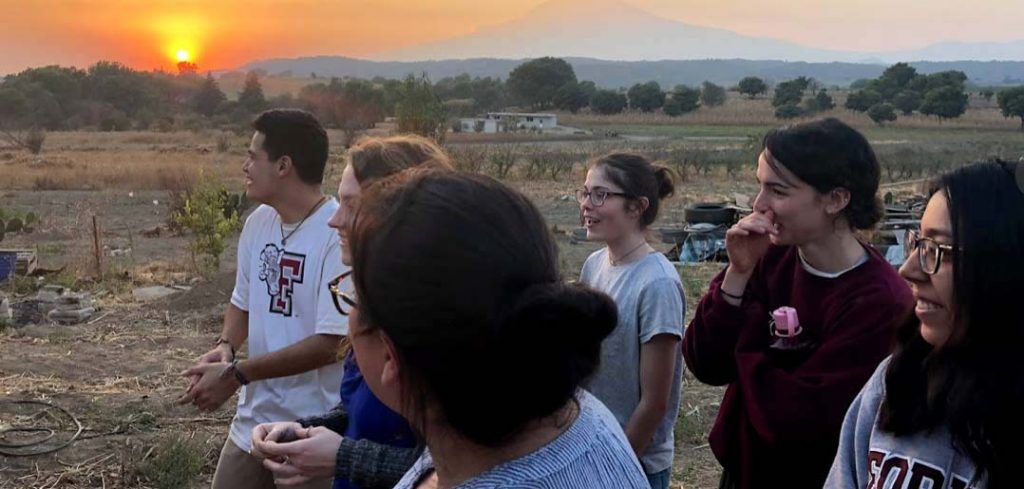 Global Outreach students in Mexico landscape