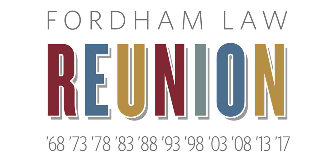 Fordham Law Reunion logo