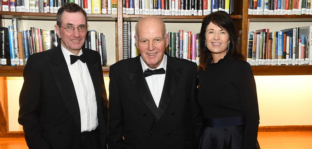 Founder's Honoree William Loschert is flanked by George Maher, Anne-Marie Harvey