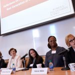 A panel of women