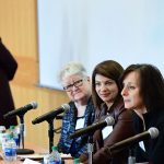 A panel of women