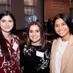 Three young women posing