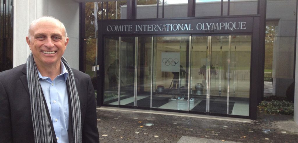 Bob Mignogna, GABELLI ’70, at the IOC headquarters in Lausanne, Switzerland.