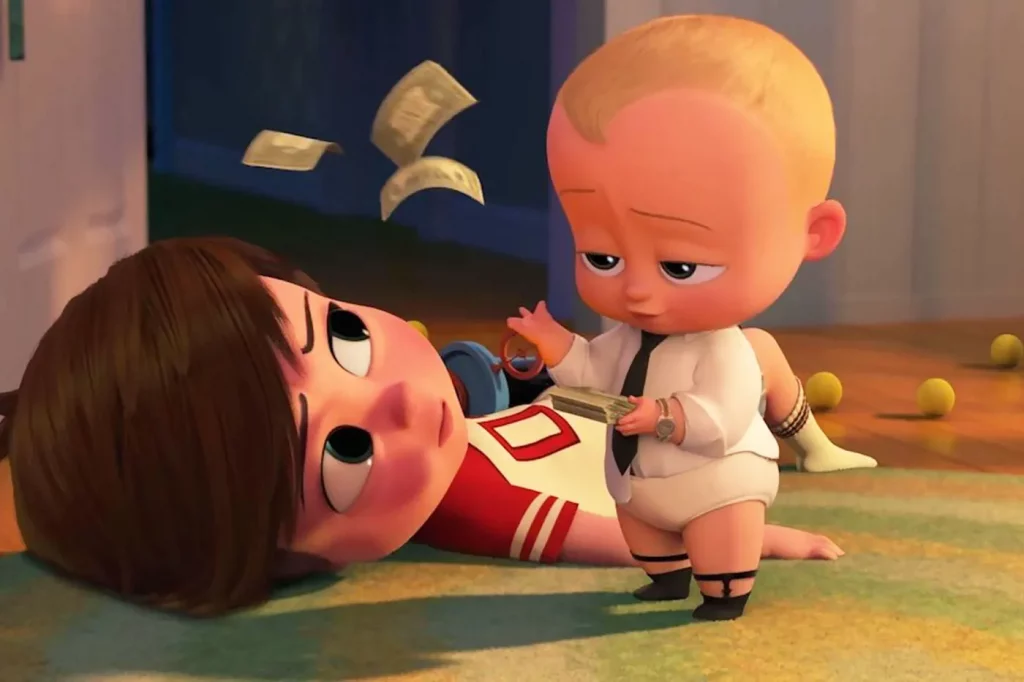 A still photo from the movie, Boss Baby