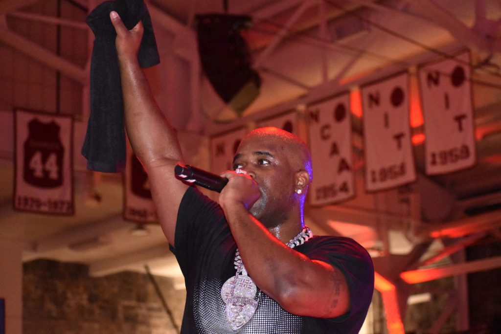 The rapper Ferg performs at Rose Hill Gym.