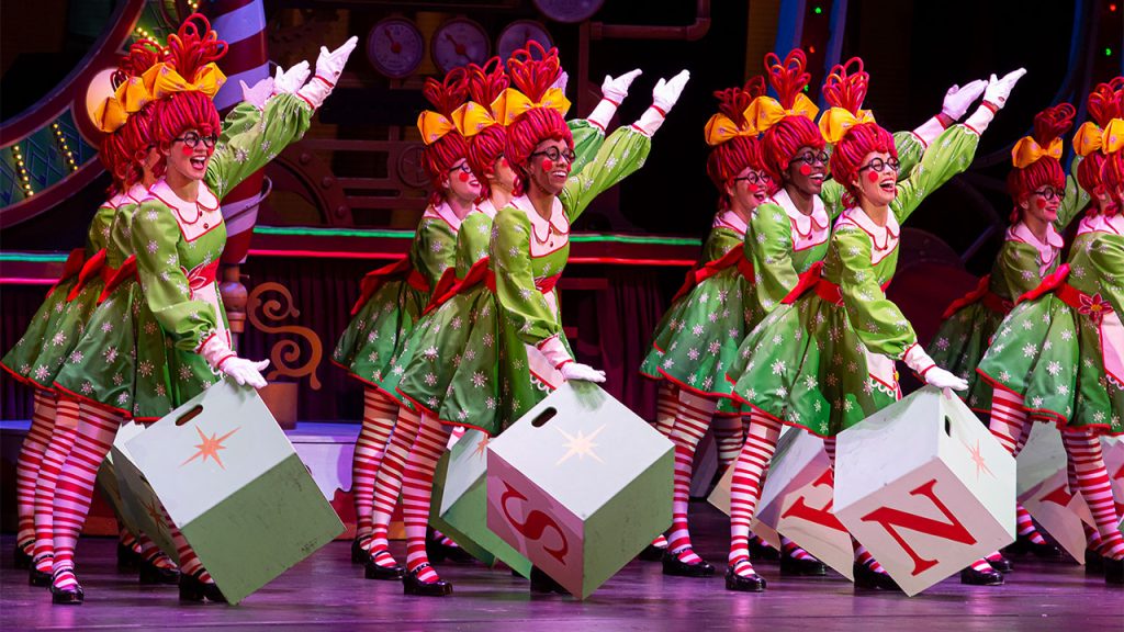 Rockettes performing in the Radio City Christmas Spectacular.