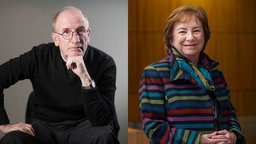 Father McShane and Donna Carroll