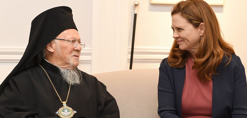His All-Holiness Bartholomew, Archbishop of Constantinople-New Rome and Ecumenical Patriarch, talks to Fordham President Tania Tetlow.
