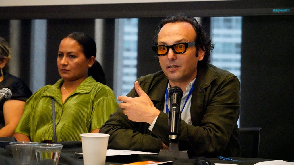 Fadi Skeiker speaking at a panel discussion