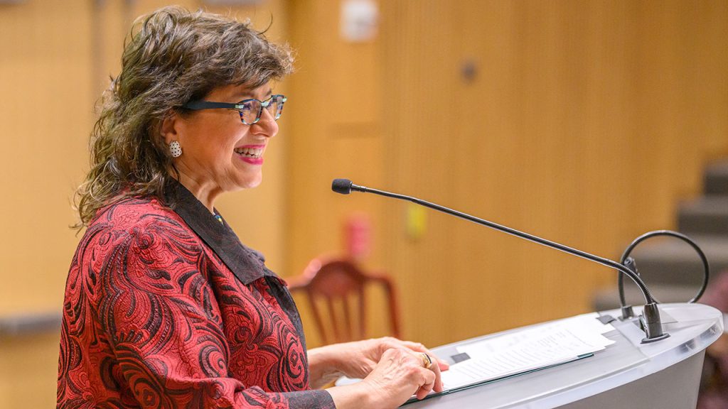 A Path for Stronger Christian and Jewish Bonds A woman standing at a podium.