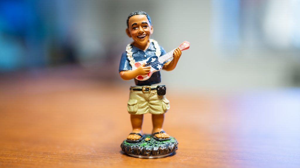 A mini Barack Obama figurine