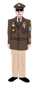 Illustration of a military service member