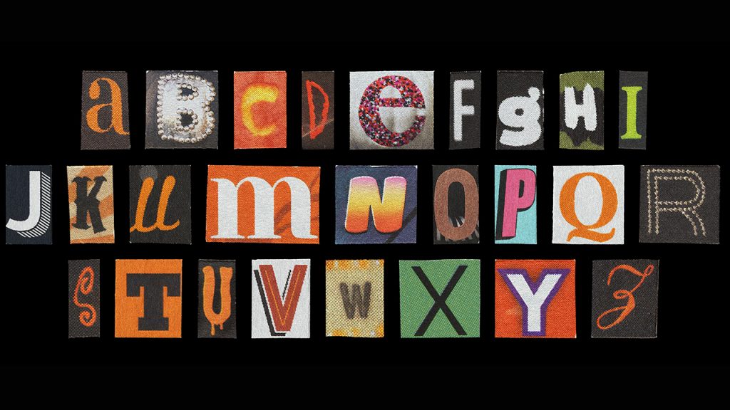 A stylized rendering of the alphabet