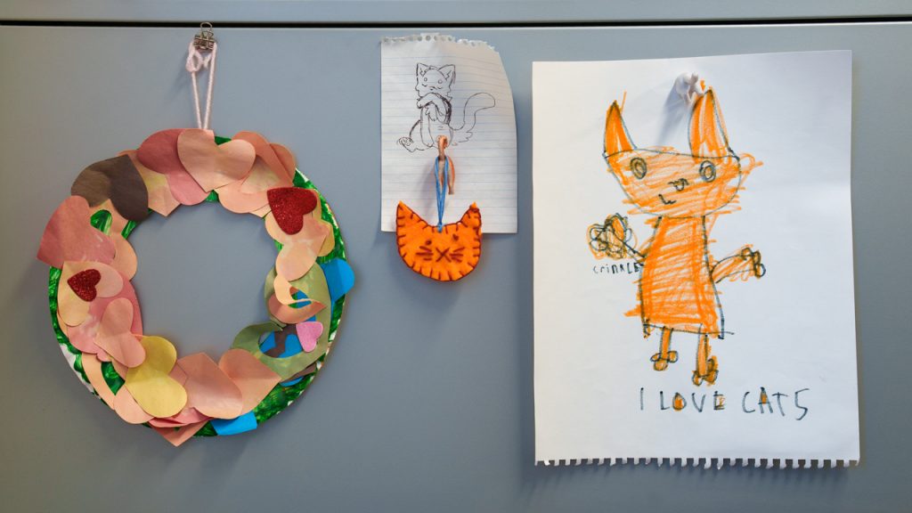 Artwork hanging on a wall