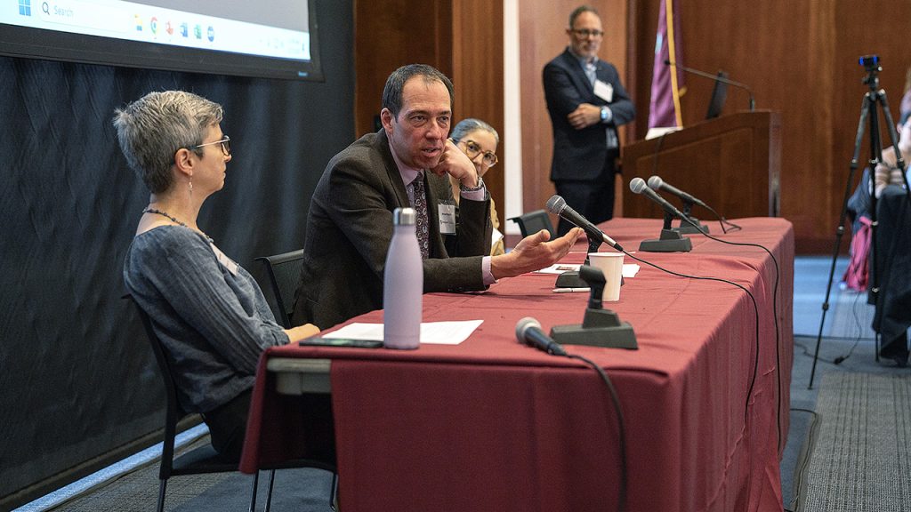 Michael Peppard discusses Mary Magdalene's depiction in art during a faculty panel at the Mary Magdalene Fellowship with Impact conference.