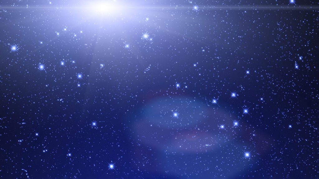 Stars seen through a telescope