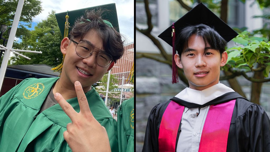 Side by side pictures of Brian Tong from 2022 and 2026