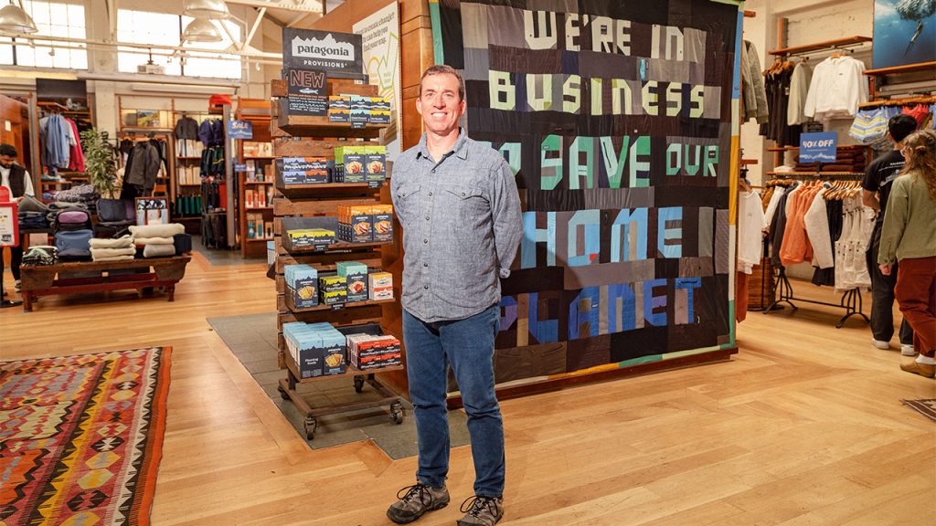 Can a Food Company Save the Planet? Paul Lightfoot poses in a Patagonia store in San Francisco.