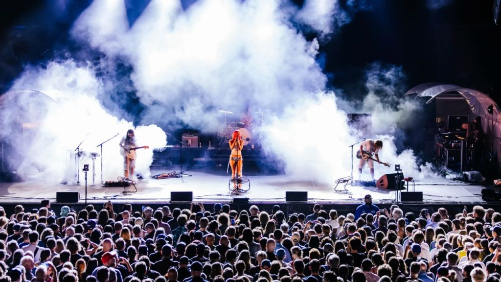 5 Things to Do in NYC | August 2026 A photo of Wet Leg performing at an NYC Summer Stage concert