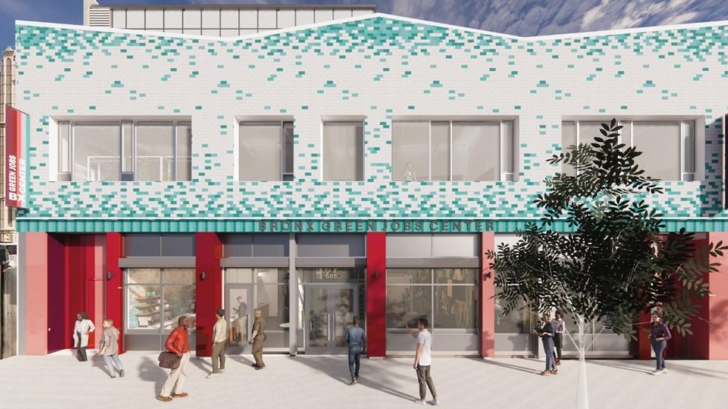 A rendering of the Bronx Green Jobs Center