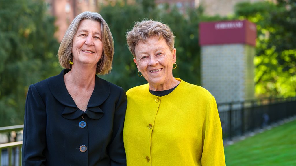 Historic Gift Will Expand Social Work Opportunities, Student Internships, and More Rose DiMartino and her spouse, Karen Sue Smith