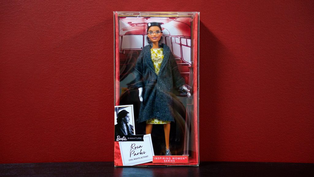 A Rosa Parks Barbie doll