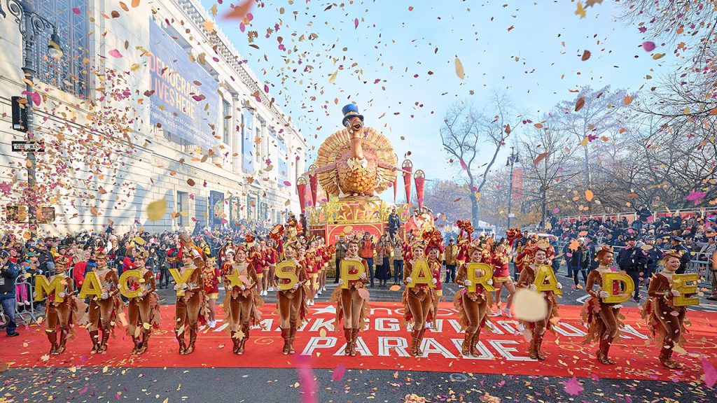 Turkey float at Macy's Thanksgiving Day Parade